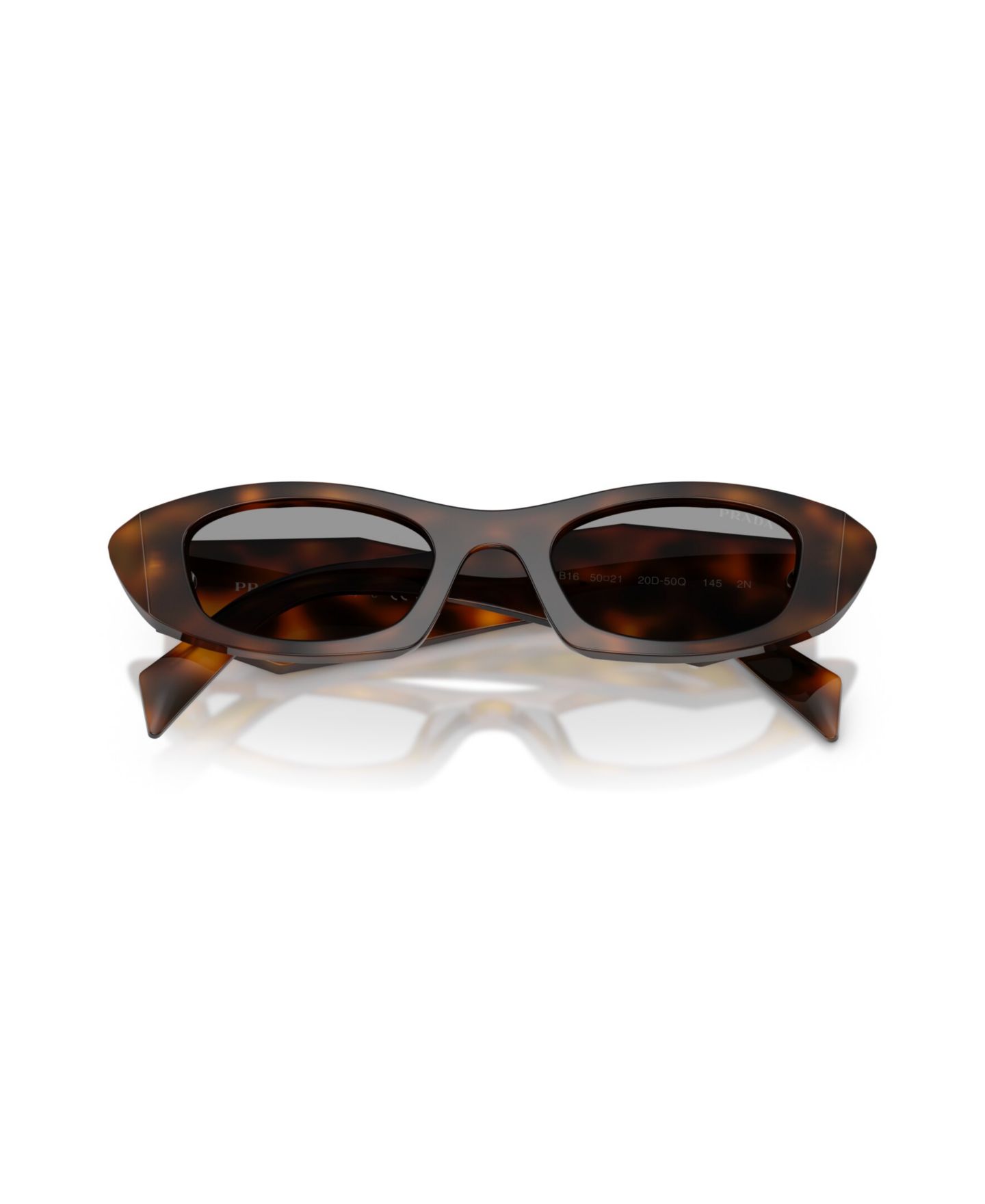 Женские солнцезащитные очки Prada Oval Sunglasses, PR B16S, цвет: Чёрный — фото 15