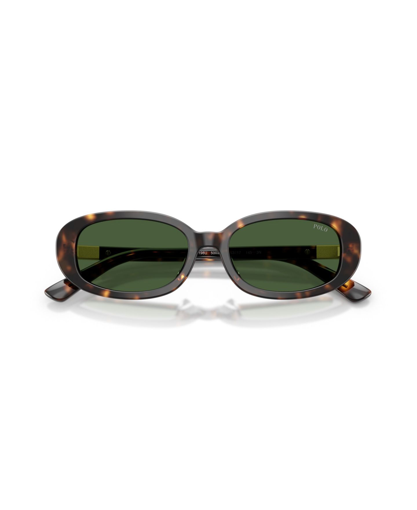 Женские солнцезащитные очки Polo Ralph Lauren Oval Sunglasses, PH4198U, цвет: Блестящий тёмный гавана — фото 5