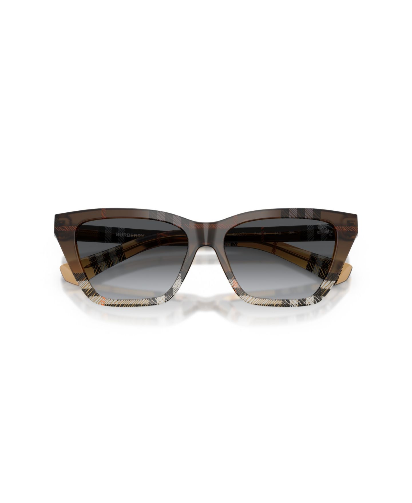 Женские солнцезащитные очки Burberry Polarized Sunglasses, BE4468, цвет: Клетчатый песочный — фото 4