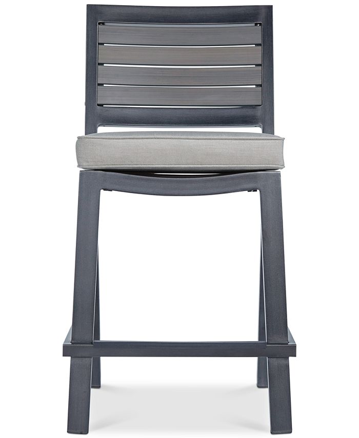 Furniture CLOSEOUT! Marlough Aluminum Outdoor Bar Stool, Created for