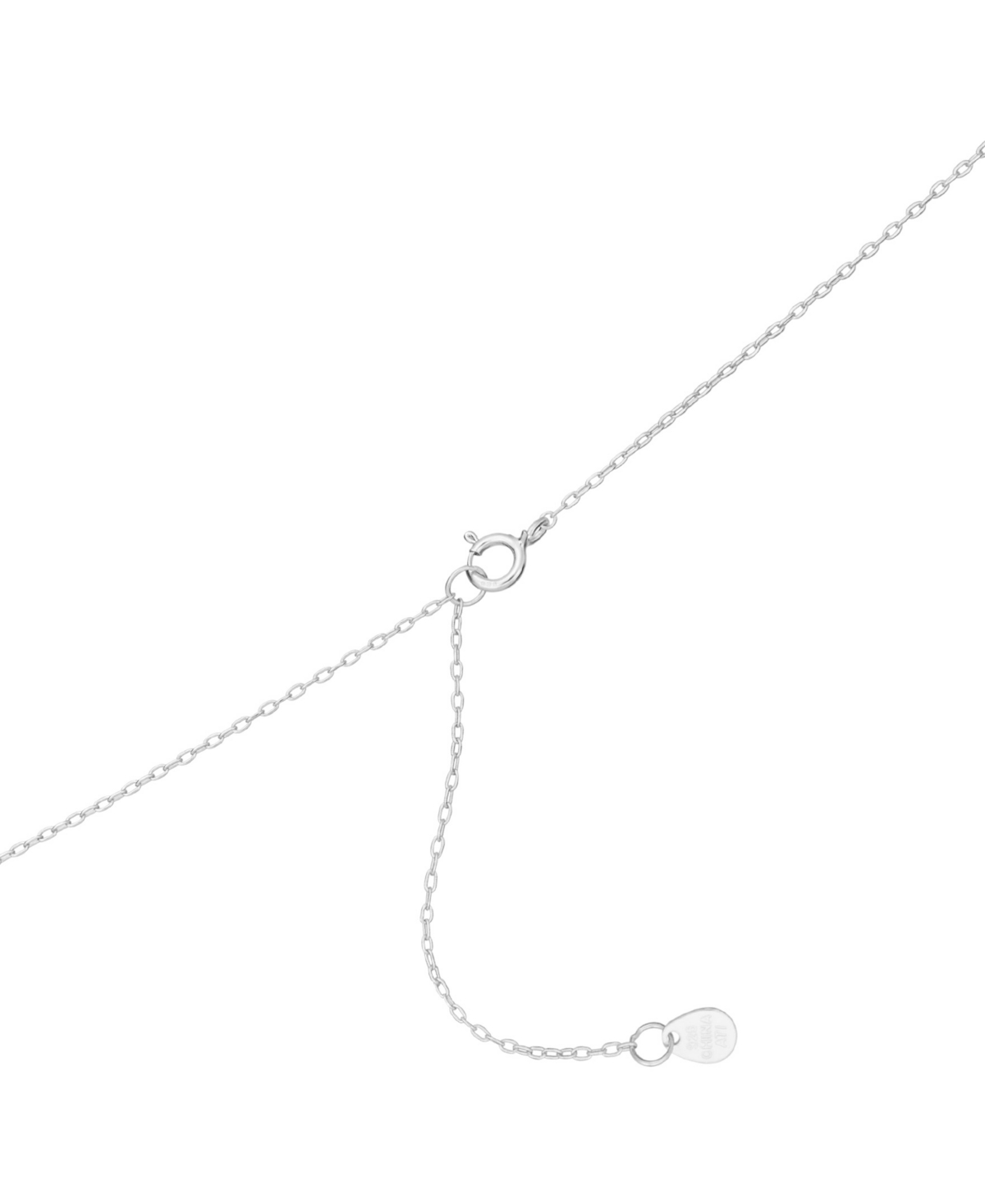 Macy's Cubic Zirconia Heart Key Pendant Necklace In (0.10 Ct. T.w.) In Sterling Silver (also In 14k Gold Ov In Silver