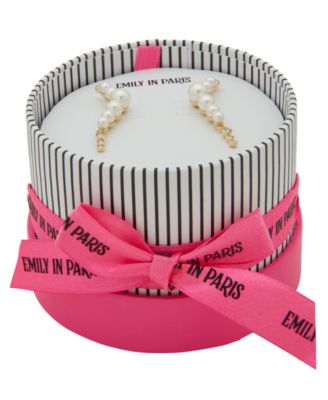 Glass Stone, Glass Pearl & Cubic Zirconia Gold-Tone Crawler Stud Earrings