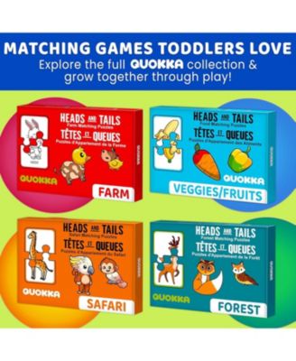 16 Pairs of Wood Animals - Memory Matching Games for 2-4 Ages