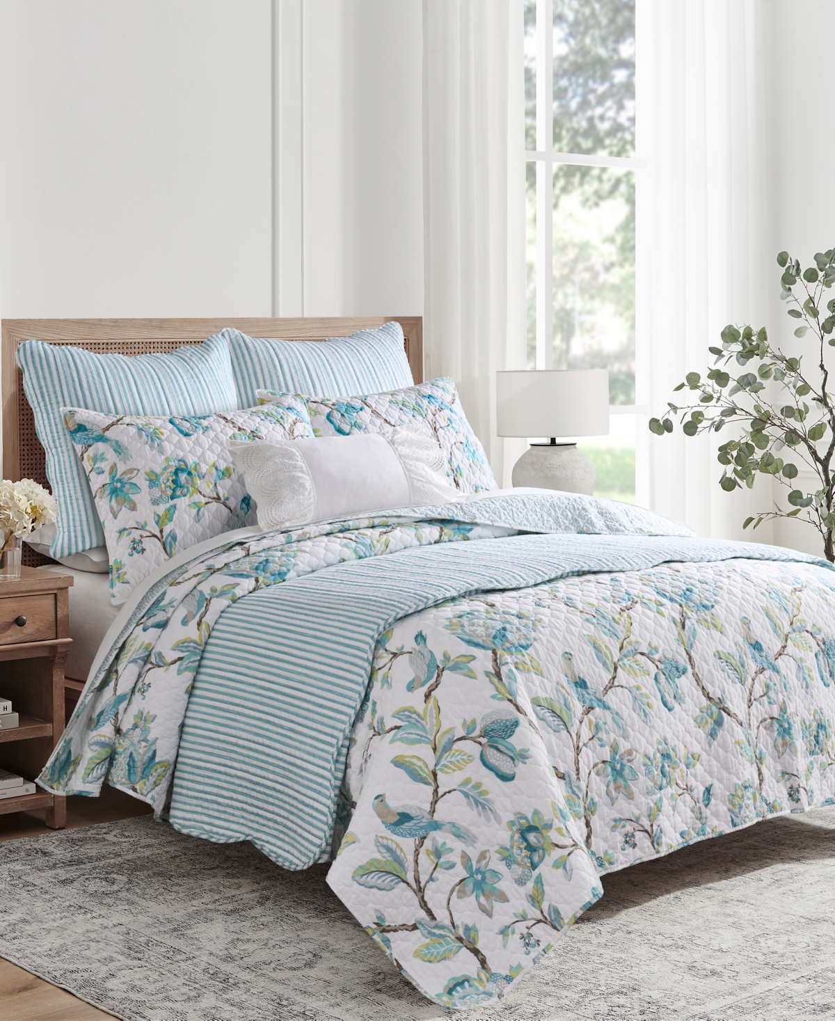 Levtex Martha Stripe Reversible 3-Pc. Quilt Set, Full/Queen