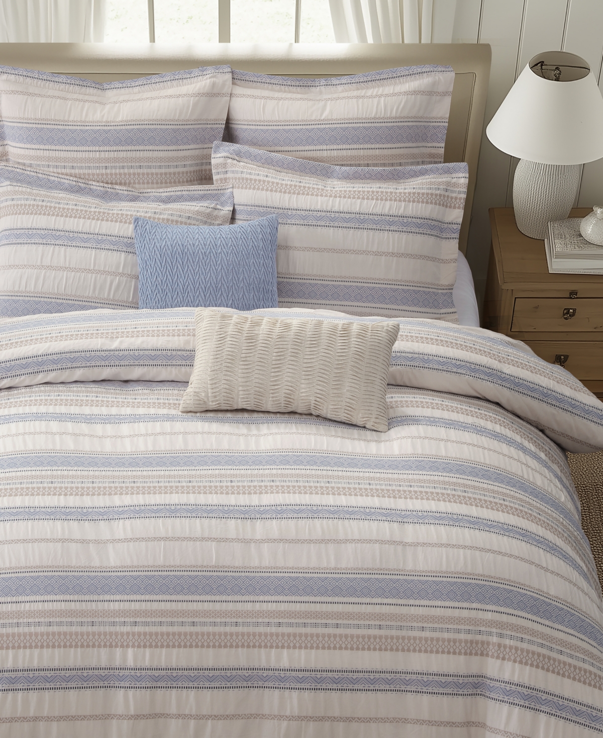 Levtex Pickford Tribal Stripe 3-Pc. Duvet Cover Set, Full/Queen