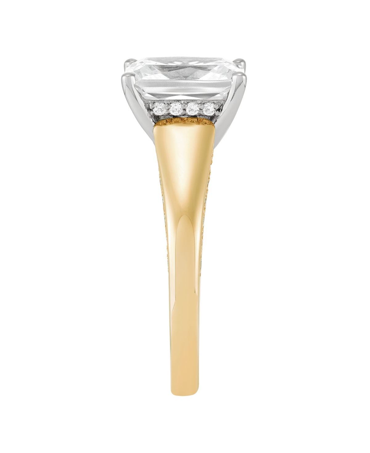Grown With Love Certified Lab Grown Diamond Ring (2-3/4 Ct. T.w.) In 14k Yellow And White Gold In Gold