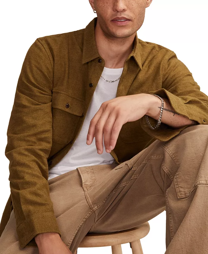 Men's Solid Cloud Soft Flannel Long-Sleeve Shirt - thumbnail 5