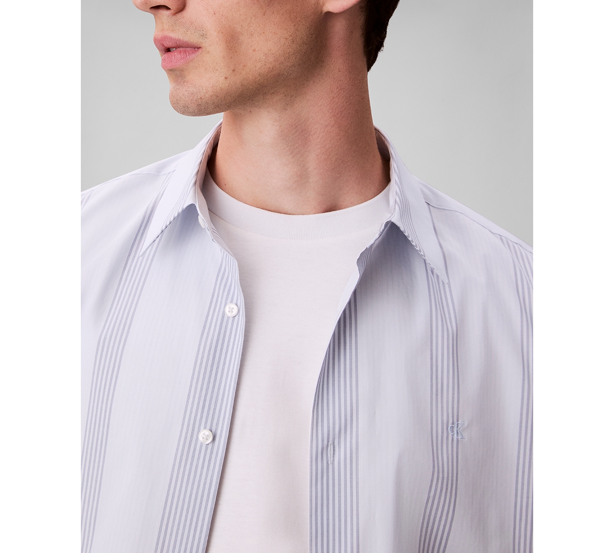 Calvin Klein Men's Classic Fit Striped Shirt