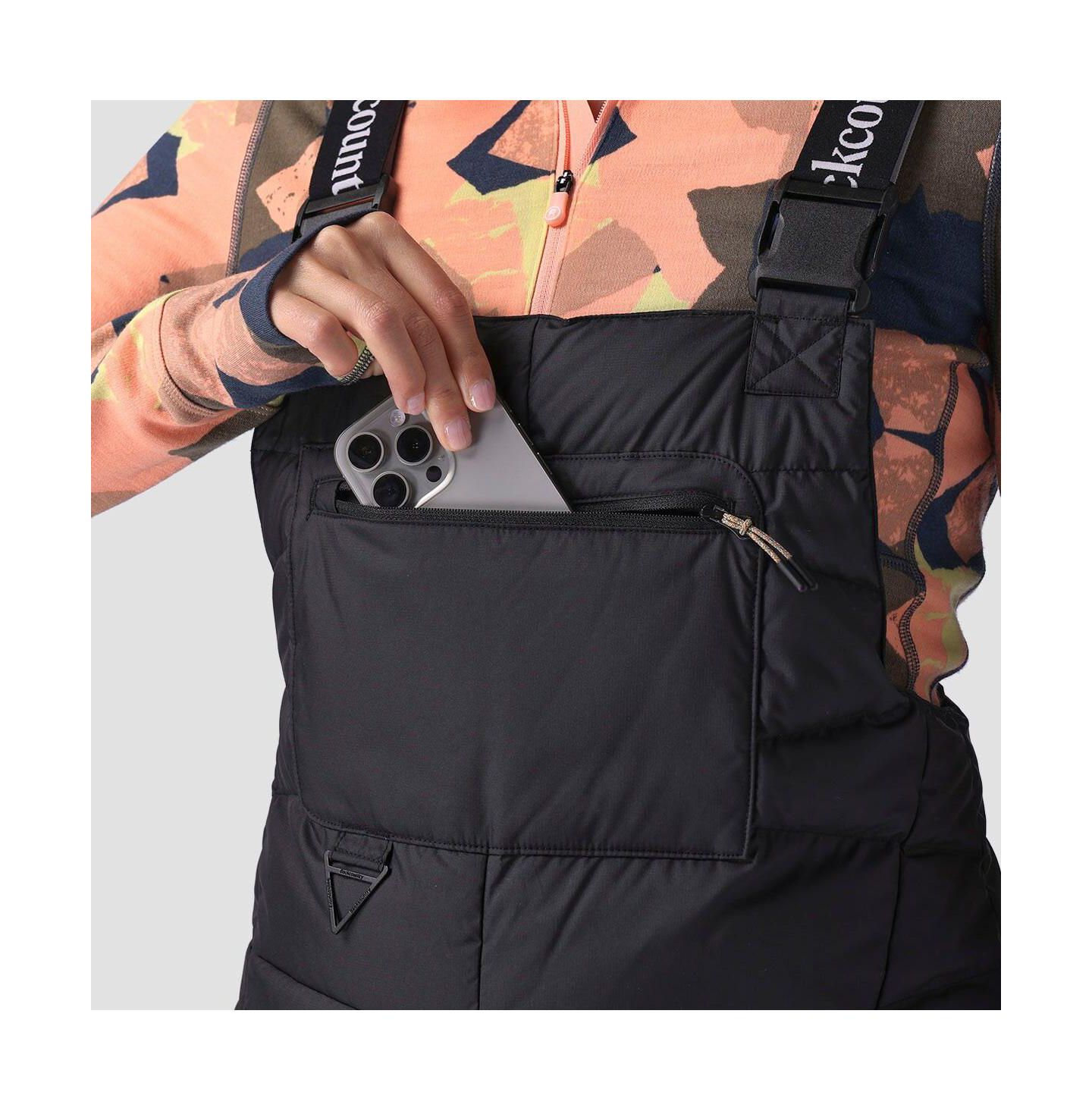 Женский комбинезон Backcountry Stansbury Allied Down Overall Jumpsuits, цвет: Чёрный — фото 3