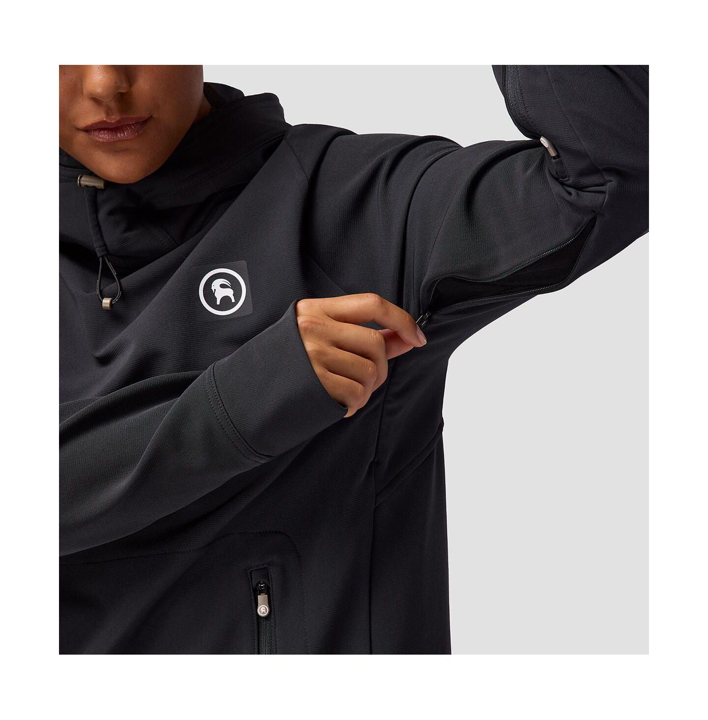 Женские куртки Backcountry BGA Destination Softshell Fleece Softshell Jackets, цвет: Чёрный — фото 5