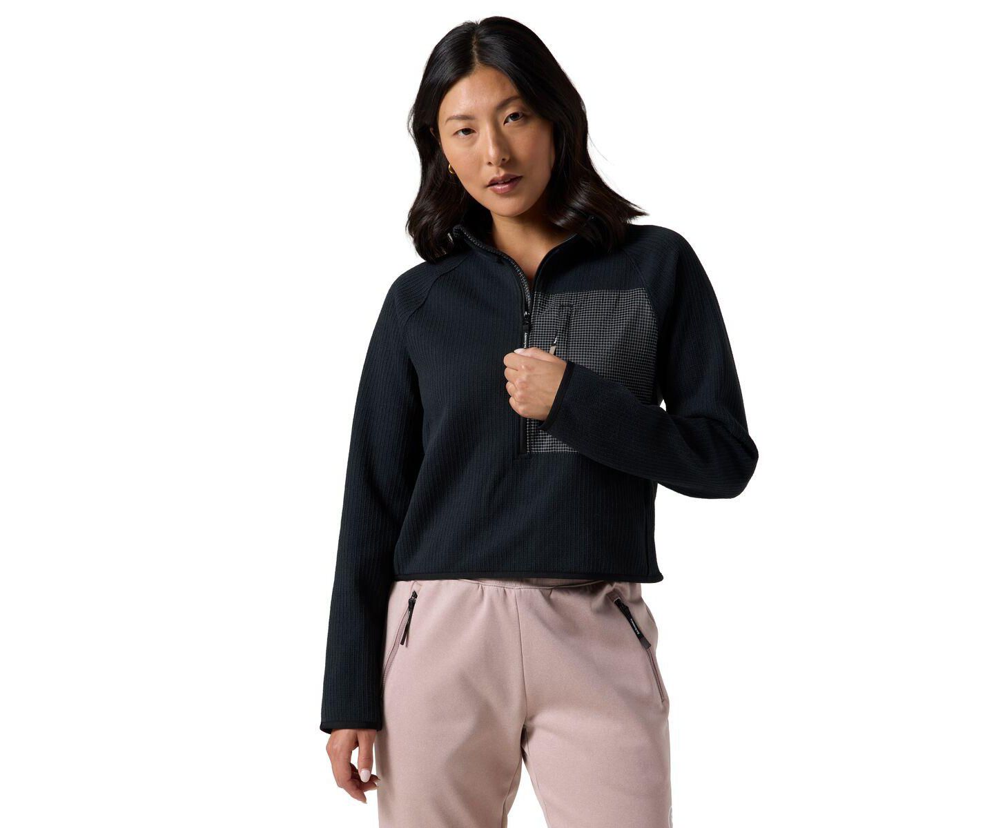 Женские куртки Backcountry Wander Sweater Fleece 1/2-Zip Fleece Jackets, цвет: Чёрный — фото 1