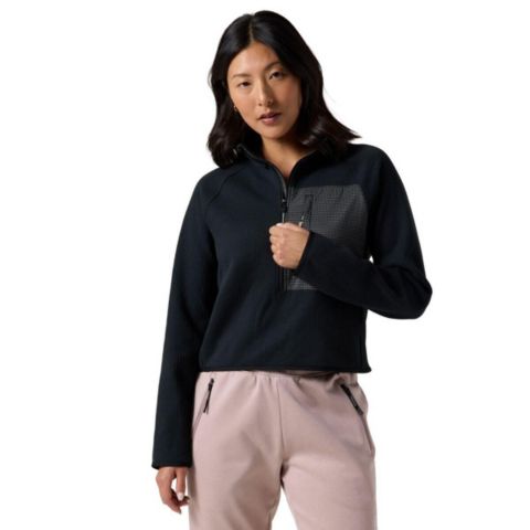 Женские куртки Backcountry Wander Sweater Fleece 1/2-Zip Fleece Jackets, цвет: Чёрный
