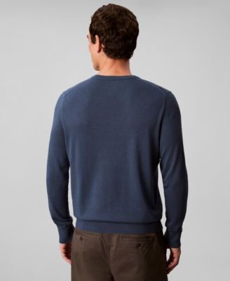 Men's Merino Wool Blend Crewneck Sweater