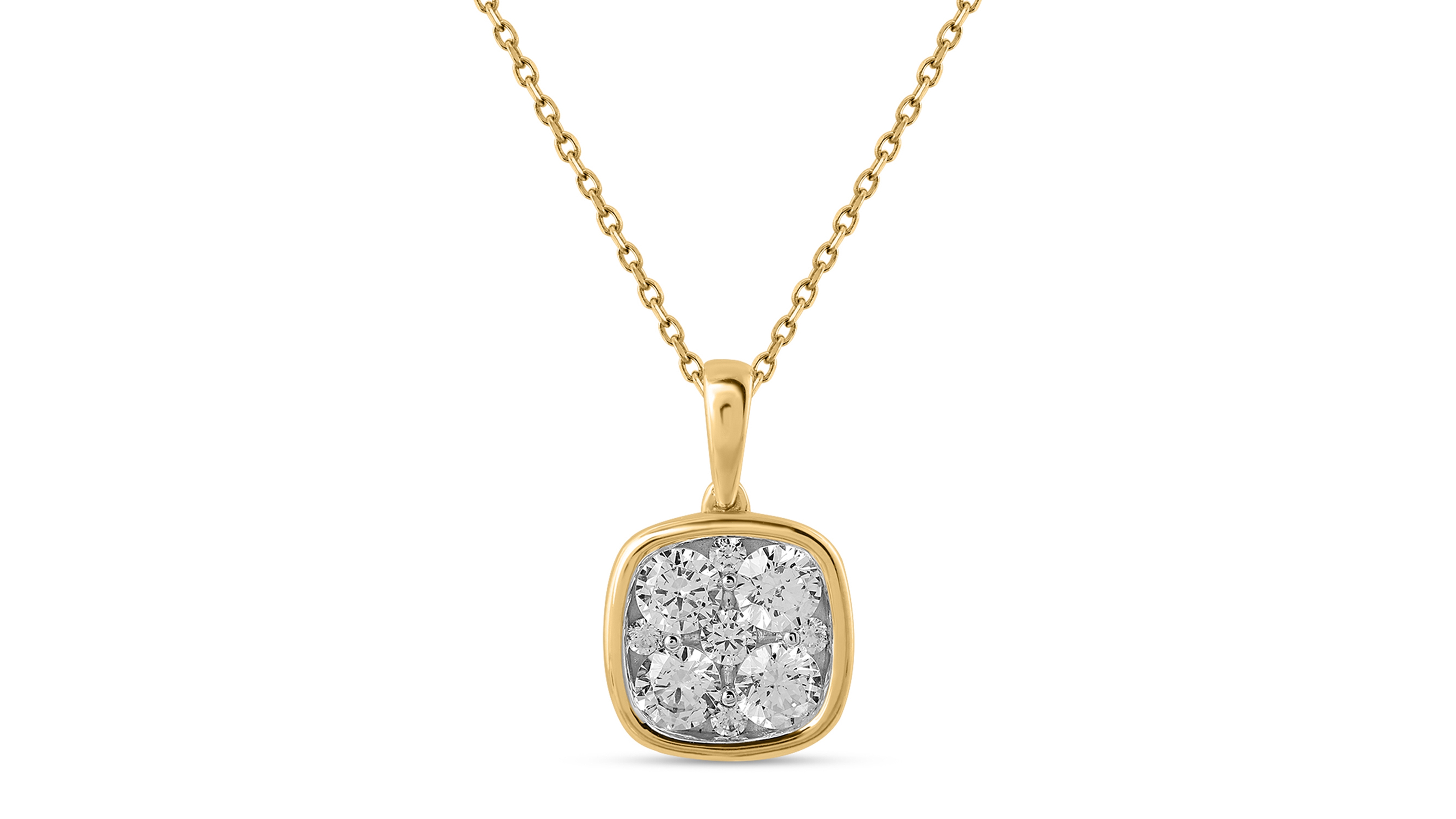 Macy's Diamond Pendant Necklace (1 ct. t.w.) in 14K Yellow Gold