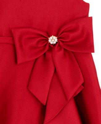 Girls' 2T-6X Solid Mikado Sleeveless Dress