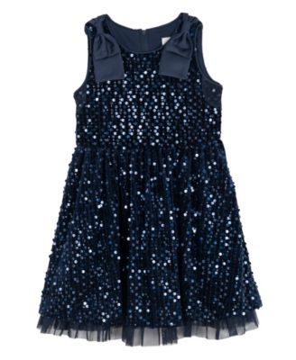 Girls' 2T-6X Sequined Sleeveless Dress