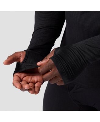 Men's Pines Microgrid Ultra-Lt Baselayer 1/2-Zip Scuba Top Lightweight Long Underwear Tops