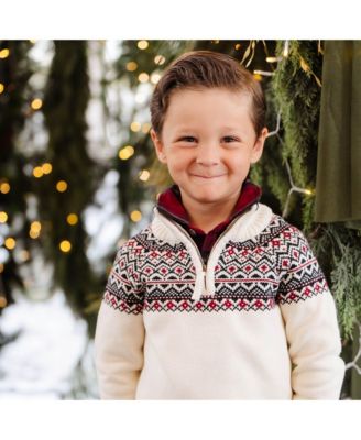 Baby Boys Long Sleeve Half Zip Raglan Ski Sweater