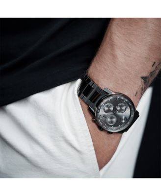 Men's Bold Verso Gunmetal Ionic Plated Steel Bracelet Watch 44mm