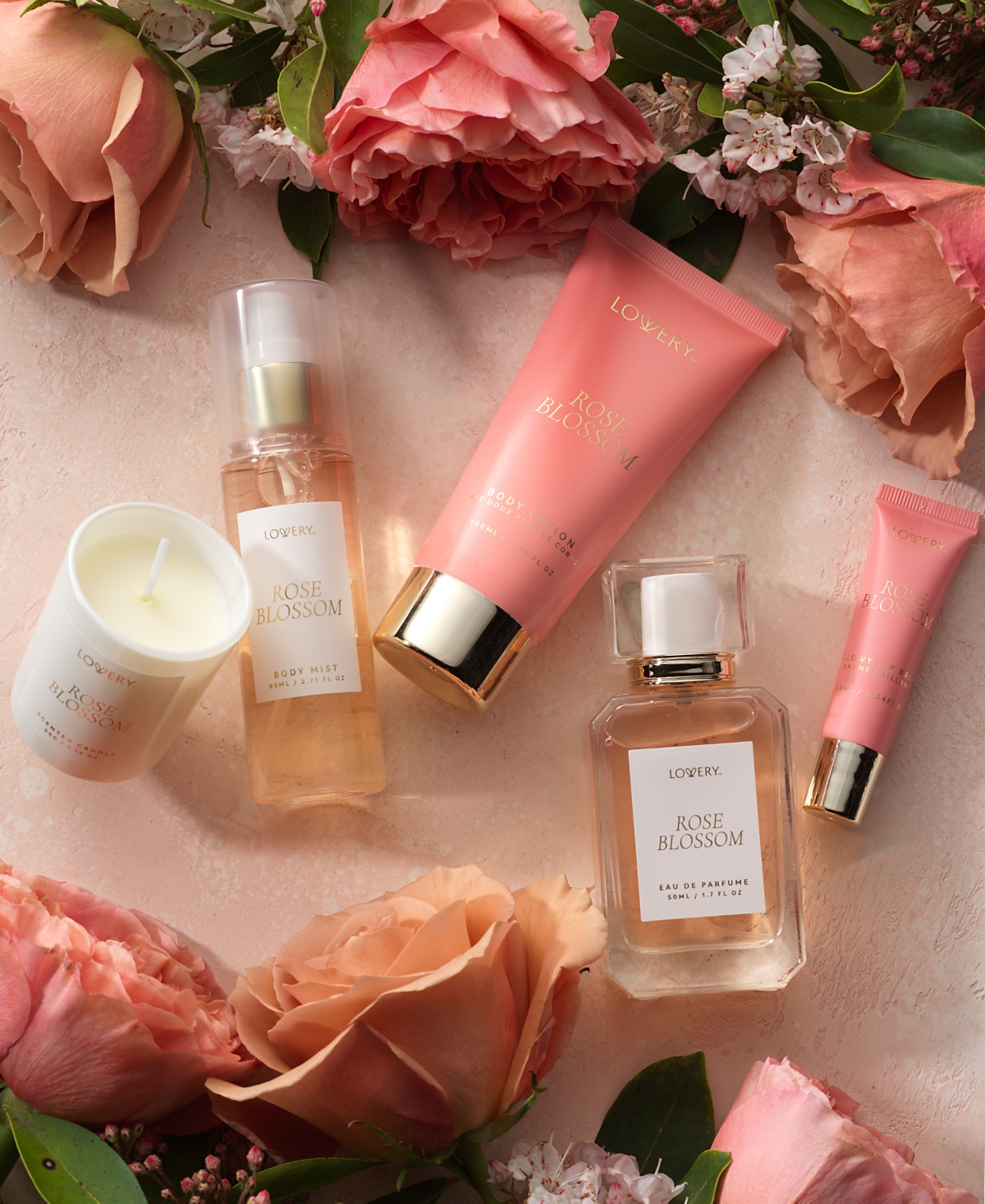 Lovery 7-pc. Rose Blossom Gift Set In Transparent