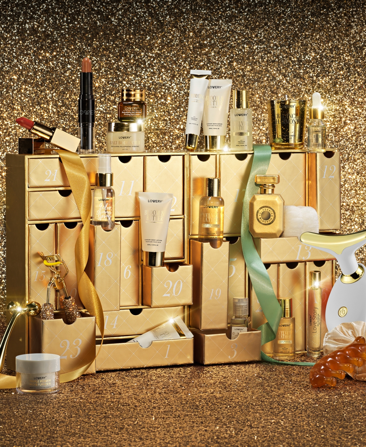 Lovery 24-pc. Luxury Skincare And Beauty Advent Calendar Set In Transparent