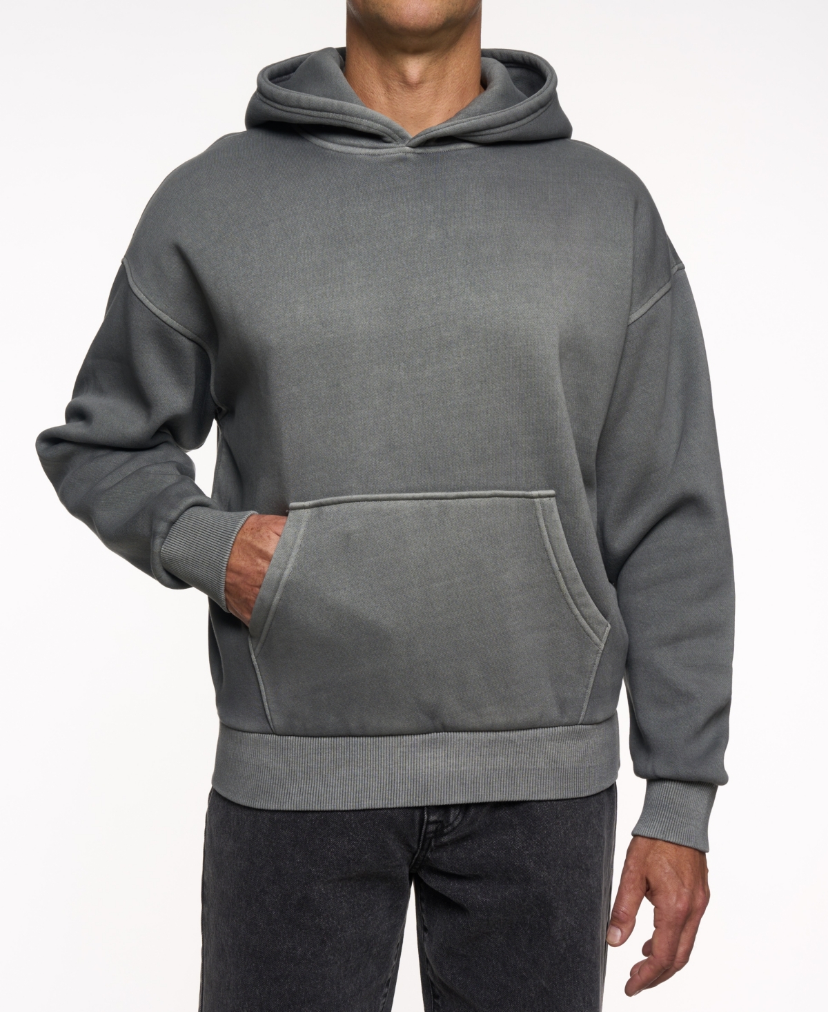 Lazer Men's Loose-fit Pull-on Hoodie In Gray