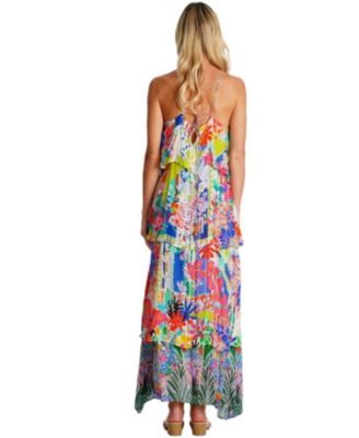 Women's Flowing Tiered Skirt Maxi Dress