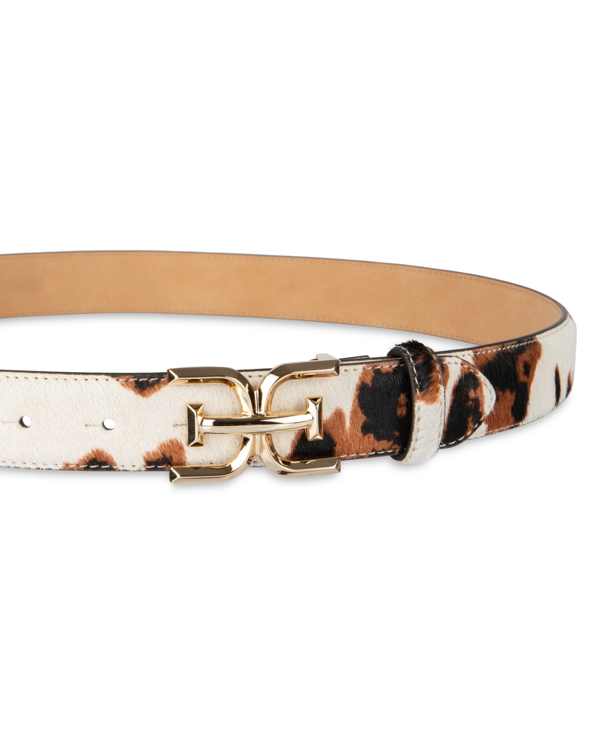 Sam Edelman Double-e Plaque High Shine Patent Leather Belt In Multi