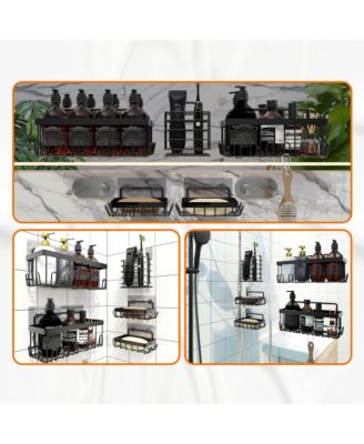 Stainless Steel Self-Draining Heavy-Duty Shower Caddy 5-Pack