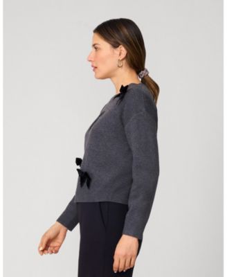 Women's Cropped Bow Sweater
