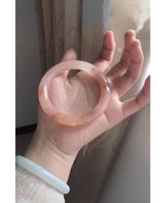 Peach Blossom — Pink Jade Stone Bangle