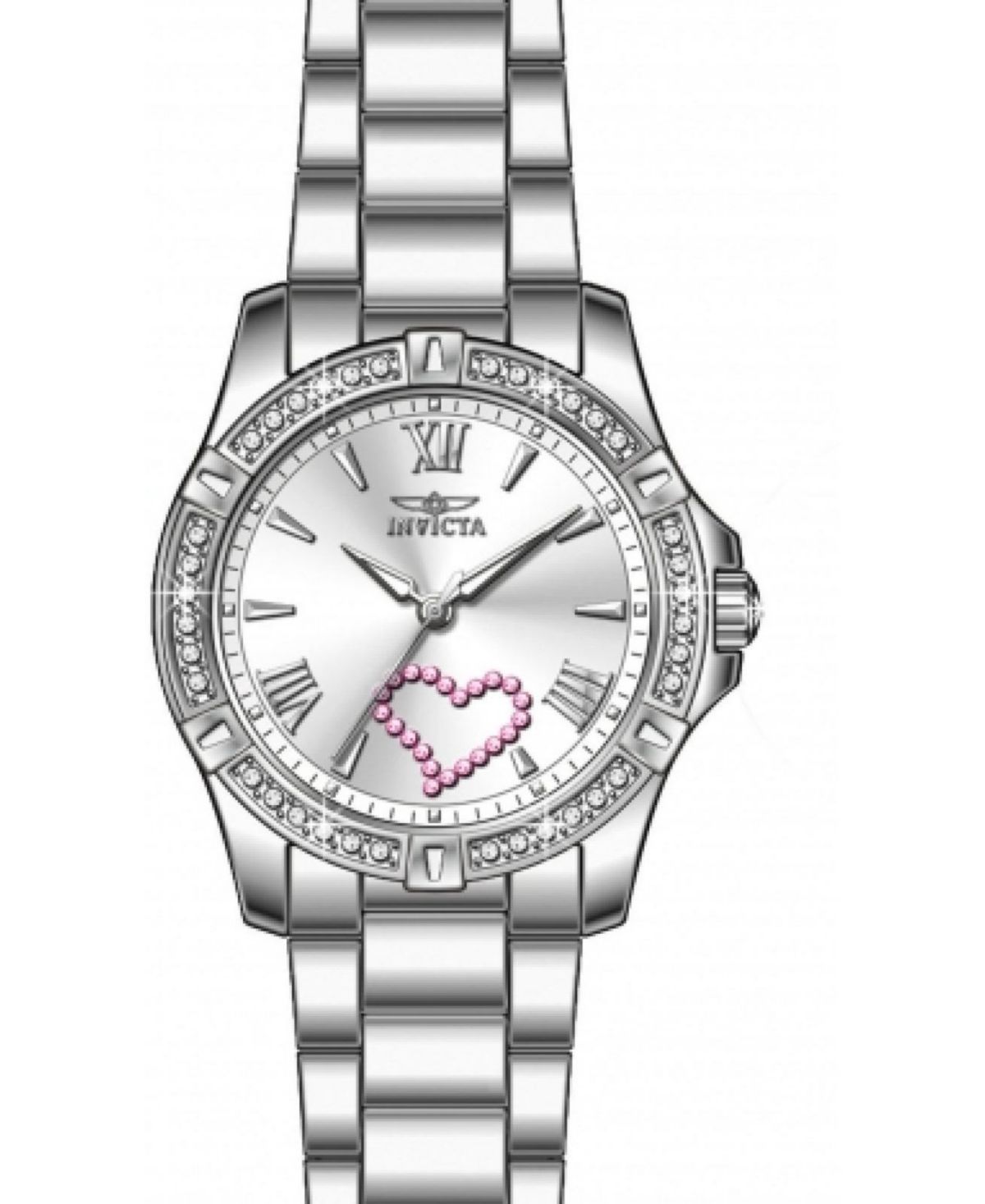 Женские кварцевые часы Angel Quartz с серебряным циферблатом 49842 с 3 стрелками