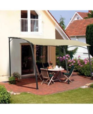 13'x10' Wall Mounted Peogola, UV Block Patio Awning Sunshade Canopy for Patio
