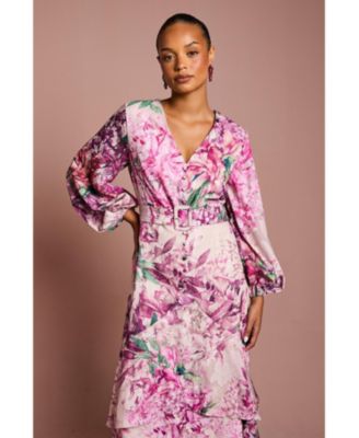 Women's Chiffon Midaxi Dress With Belt