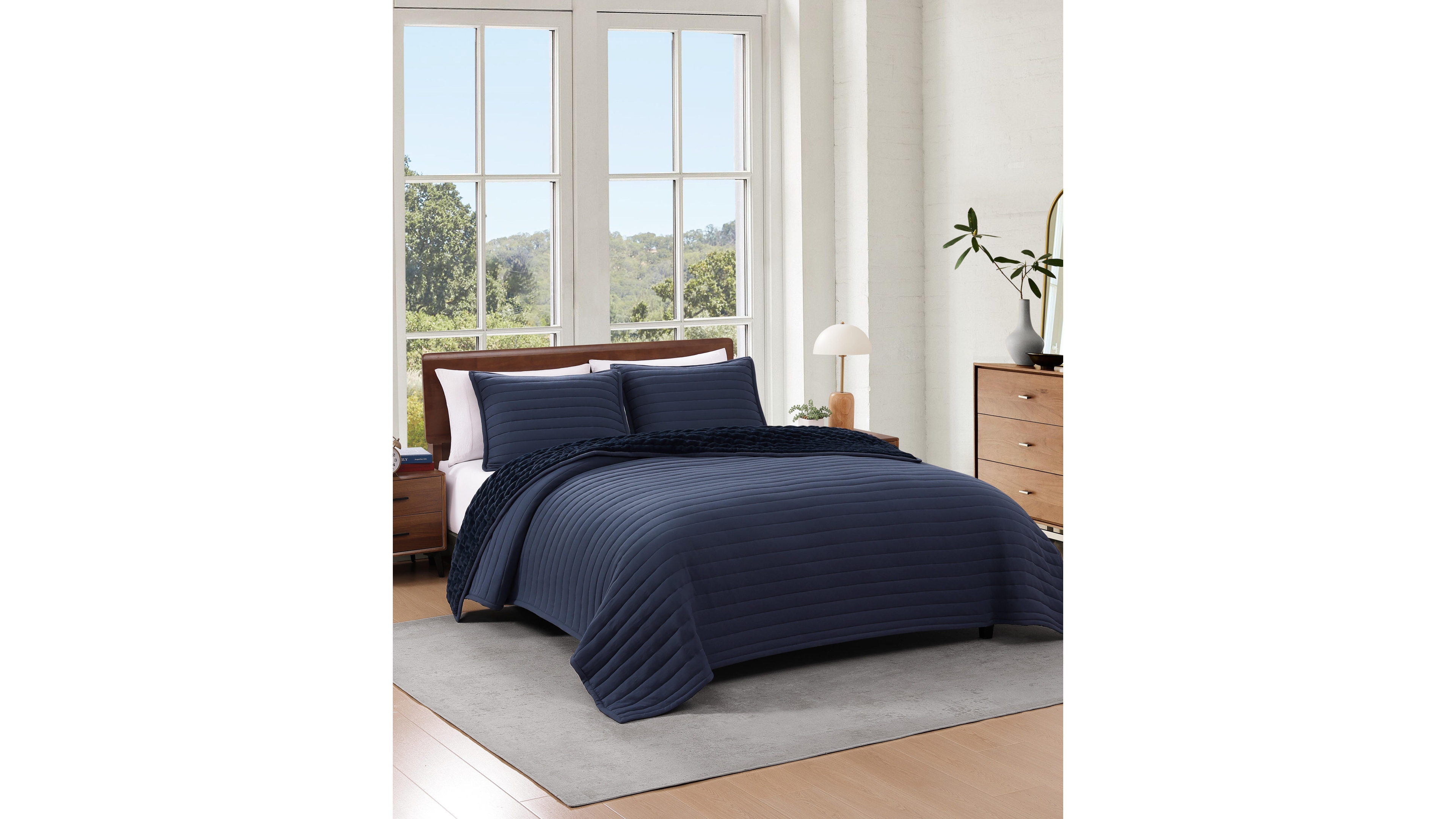 Tommy Hilfiger Classic Comfort Flannel Textured 3-Pc. Quilt Set, King