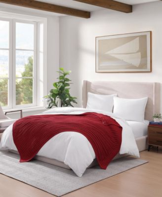 Solid Cotton Cable Knit Throw, 70" x 50"