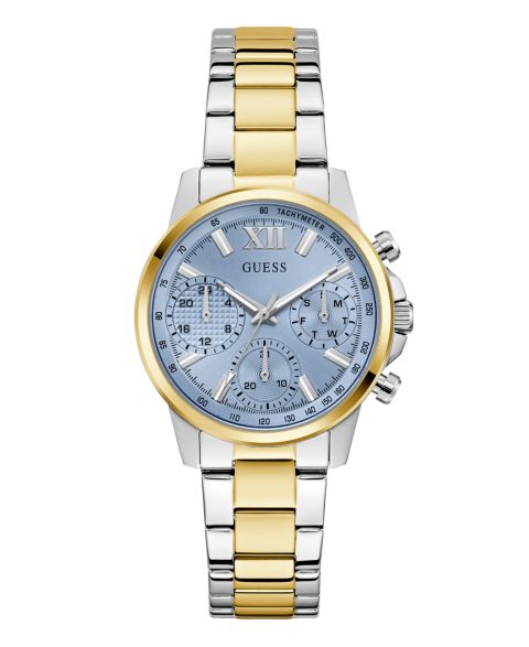 Женские двухцветные многофункциональные часы Guess, 36 мм