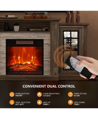 59'' Electric Fireplace TV Stand with Remote & LED Lights