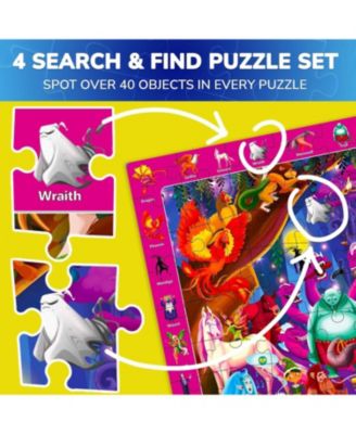 4x100 Pcs Jigsaw Puzzles Search and Find for Kids 4-6