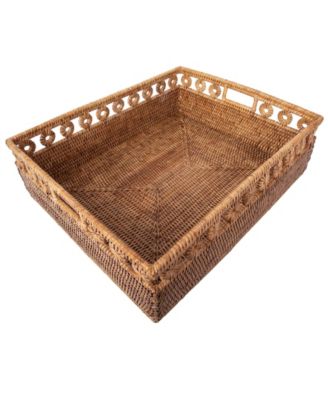 Artifacts Trading Company Inna Design Rectangle Basket with Cutout Handles