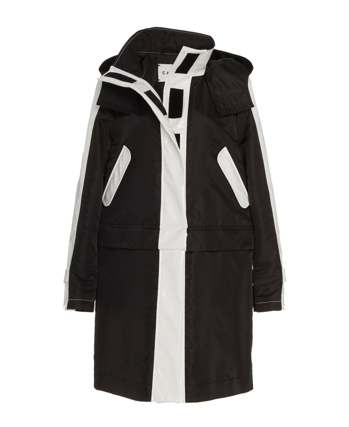 Женские куртки CAALO Water- Resistant Convertible Raincoat, цвет: Чёрный — фото 2
