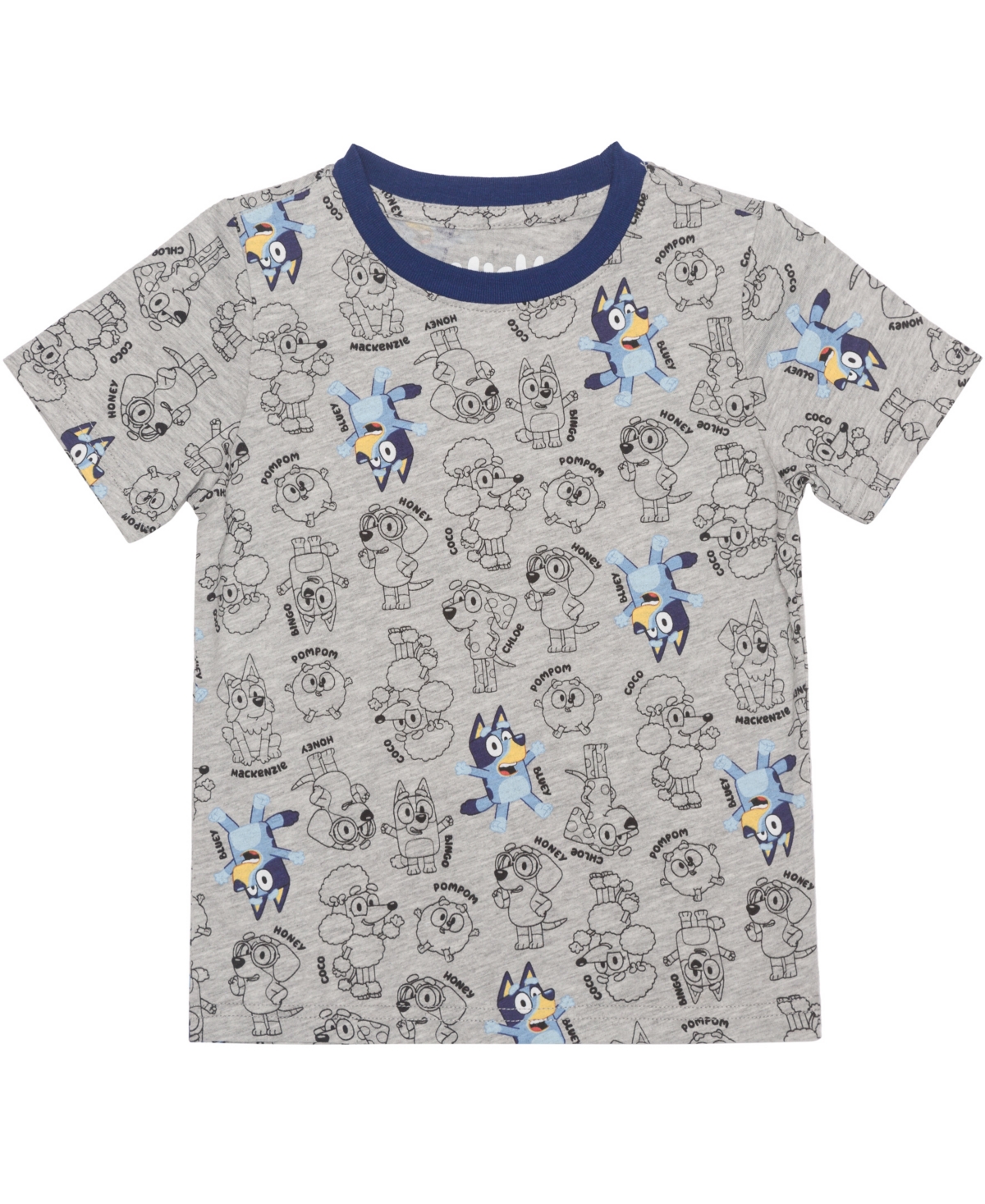 Bluey Boys Toddler 2t-5t 3-piece Printed T-shirt, Short-sleeve T-shirt And Joggers Set In Blue