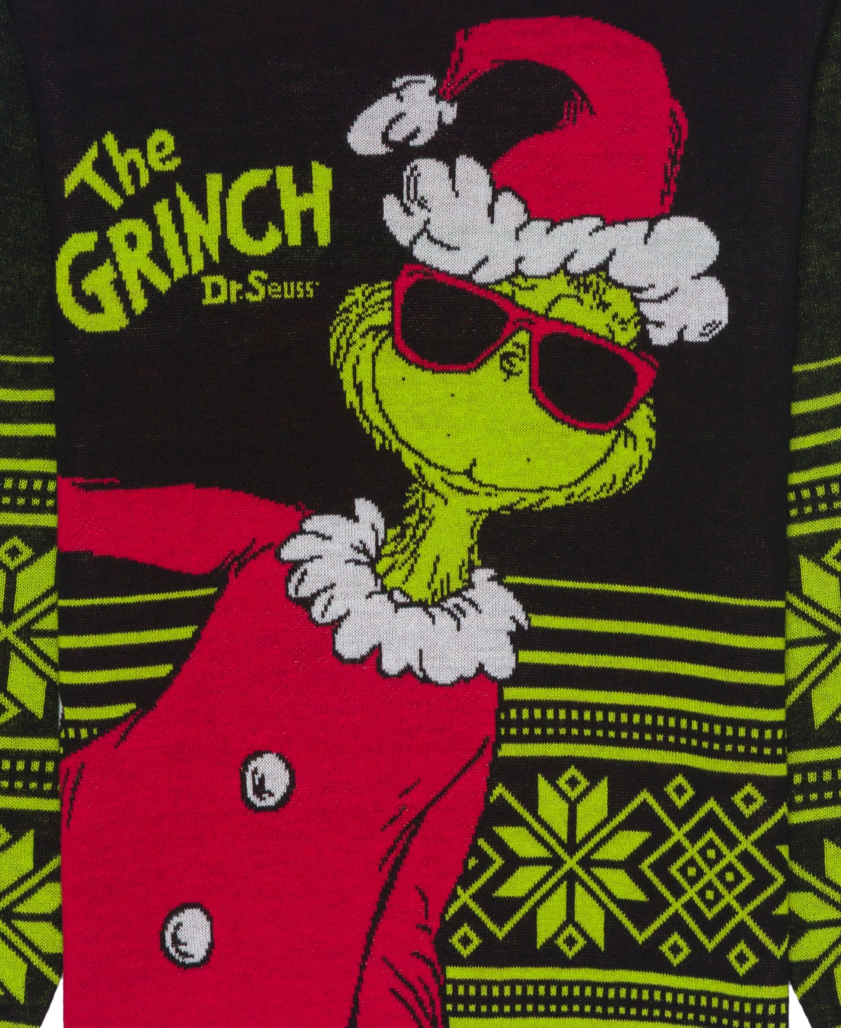The Grinch Boys 5-20 Printed Long-sleeve Sweater In Black