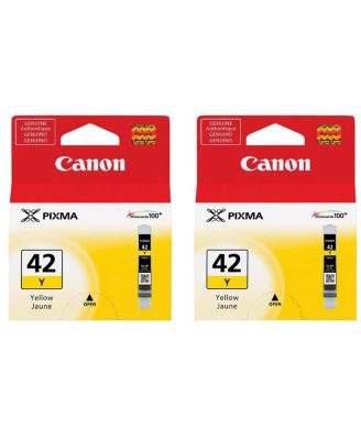 CLI-42 Yellow Ink Cartridge for Pixma PRO-100 Inkjet Printer, 2-Pack