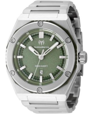 Men's TM-416075 CORAL Quartz Olive Green Dial Watch