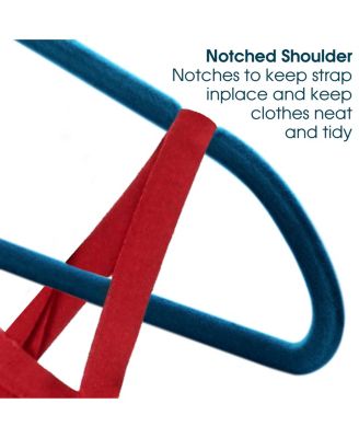 Home 100 Piece Velvet Slim Profile Heavy Duty Felt Hangers with Stainless Steel Swivel Hooks in Pink