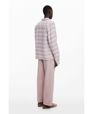 Men's Long-sleeve openwork shirt