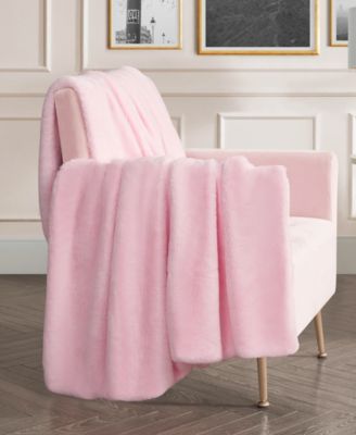 Rabbit Mink Faux Fur Throw, 50" x 70"