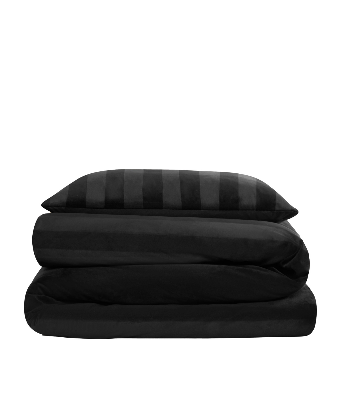 Juicy Couture Jenny Velour Striped Jacquard 2-pc. Comforter Set, Twin/twin Xl In Black