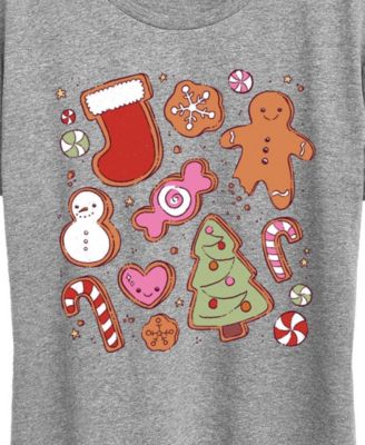 Cute Christmas Cookies Women's Short Sleeve Graphic T-shirts
